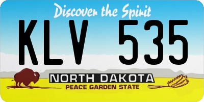 ND license plate KLV535