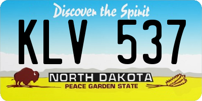 ND license plate KLV537