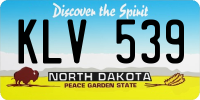 ND license plate KLV539