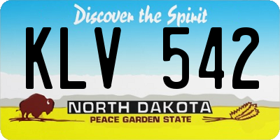 ND license plate KLV542