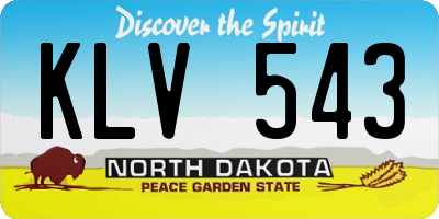 ND license plate KLV543