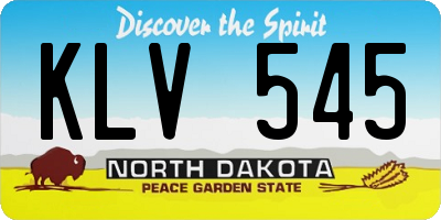 ND license plate KLV545