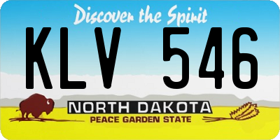 ND license plate KLV546