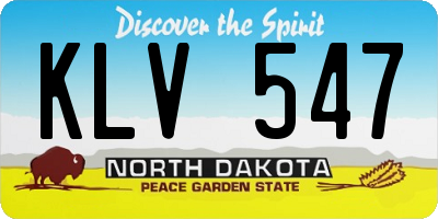 ND license plate KLV547
