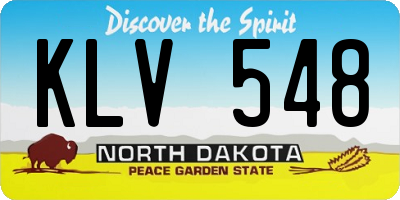 ND license plate KLV548