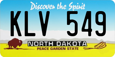 ND license plate KLV549