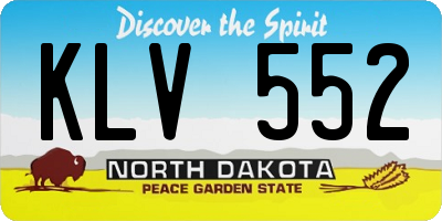 ND license plate KLV552