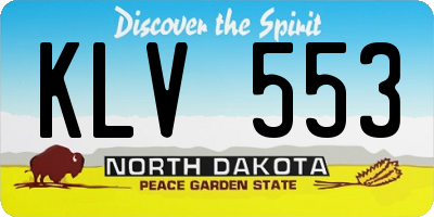 ND license plate KLV553