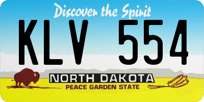 ND license plate KLV554