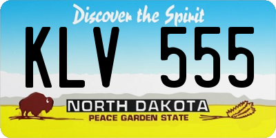 ND license plate KLV555