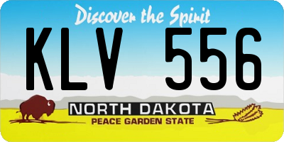 ND license plate KLV556