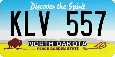 ND license plate KLV557