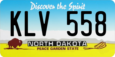 ND license plate KLV558