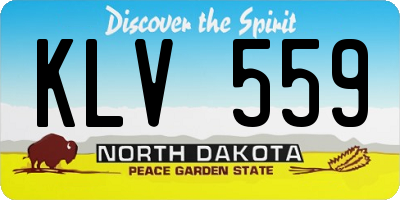 ND license plate KLV559