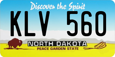 ND license plate KLV560