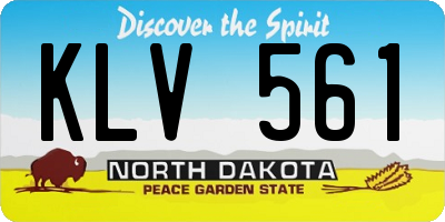 ND license plate KLV561