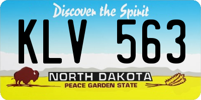 ND license plate KLV563
