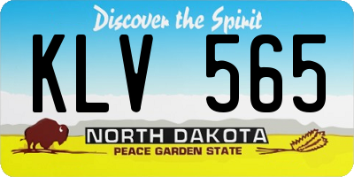 ND license plate KLV565