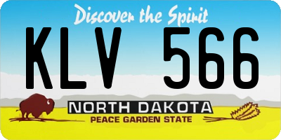 ND license plate KLV566