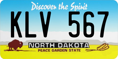 ND license plate KLV567