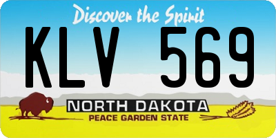 ND license plate KLV569