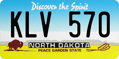 ND license plate KLV570