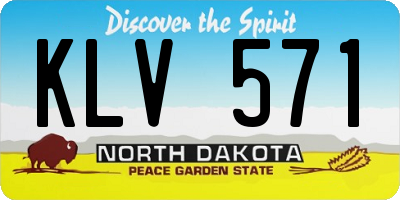 ND license plate KLV571