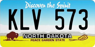 ND license plate KLV573