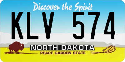 ND license plate KLV574