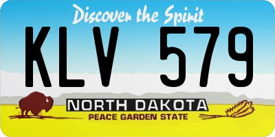 ND license plate KLV579