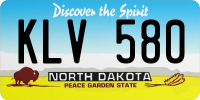 ND license plate KLV580