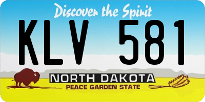 ND license plate KLV581