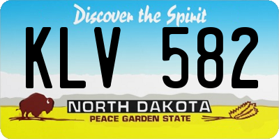ND license plate KLV582
