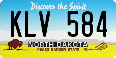 ND license plate KLV584