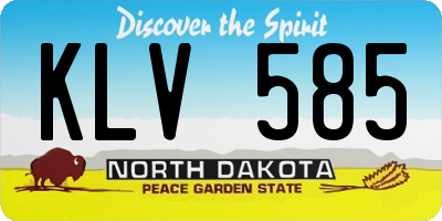ND license plate KLV585