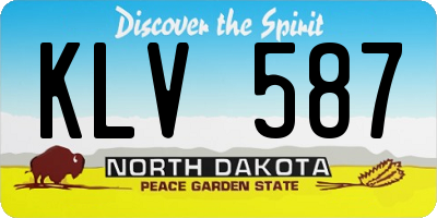 ND license plate KLV587