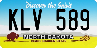ND license plate KLV589