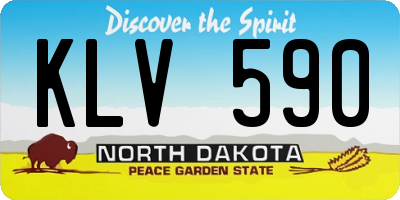 ND license plate KLV590
