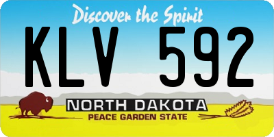 ND license plate KLV592