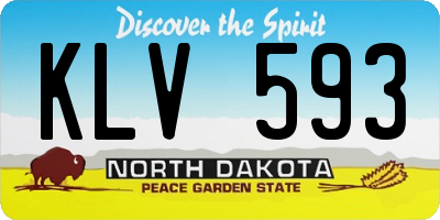 ND license plate KLV593
