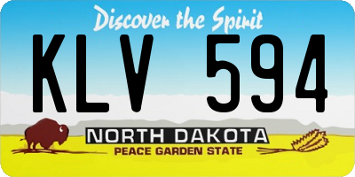 ND license plate KLV594