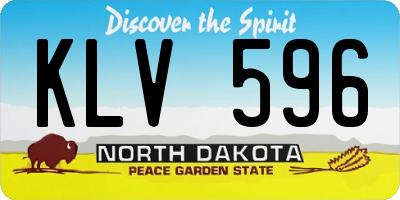 ND license plate KLV596