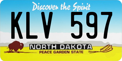 ND license plate KLV597