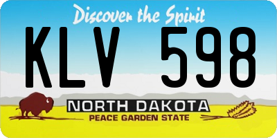 ND license plate KLV598