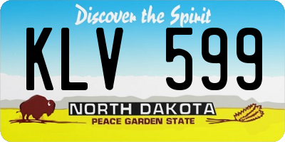 ND license plate KLV599