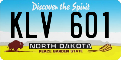 ND license plate KLV601