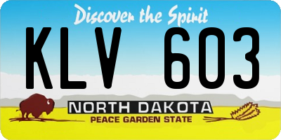 ND license plate KLV603