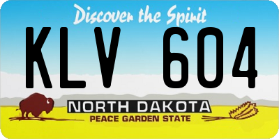 ND license plate KLV604