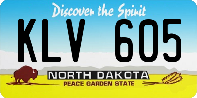 ND license plate KLV605