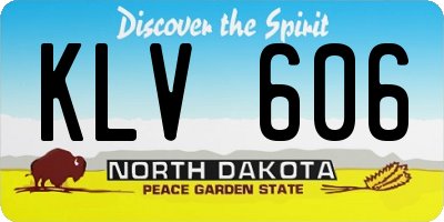 ND license plate KLV606